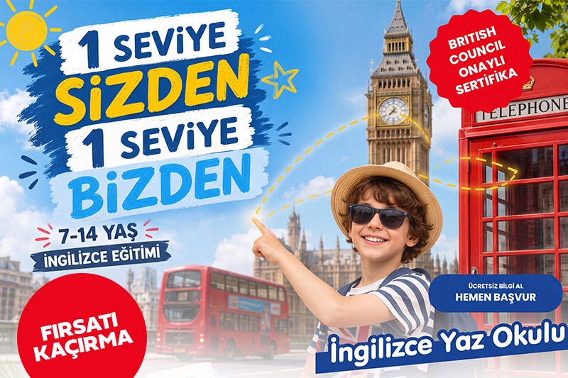 Eskişehir İngilizce Yaz Okulu: 7-14 Yaş Grubuna Özel 1+1 Hediye Seviye!